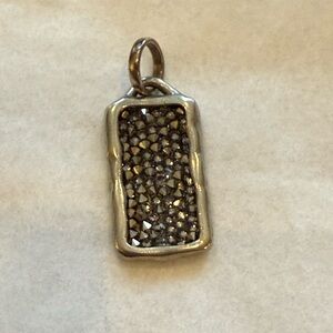 Vintage Waxing Poetic Pendant Black Swarovski Crystals